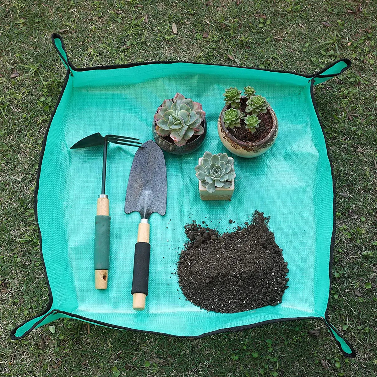 Flower Pot Transplanting Mat PE Gardening Planting Mats for Garden Plant Repotting Mat Waterproof Gardening Potting Pad 50-100CM