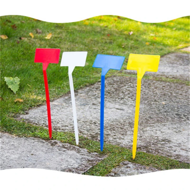 15/ 5Pcs Garden Plant Labels Gardening Plant Marker Sorting Sign Tag Ticket Plastic Writing Plate Board Seeding Tags Sign Marker