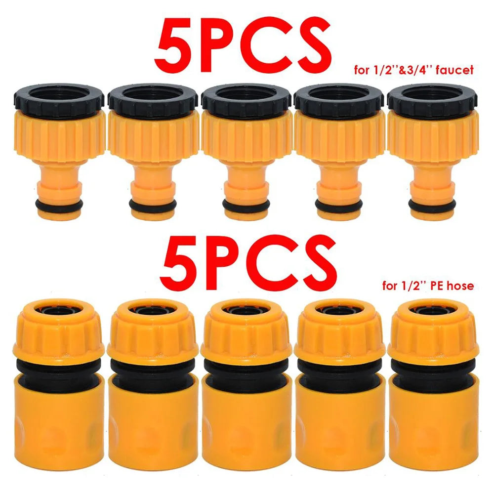 10pc 3/4 & 1/2 Inch Graden Hose Tap Threaded Connector Tap Adapter Quick Fitting Garden Irrigation Spray Tools