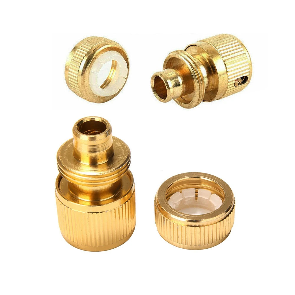 Various Metal Gardening Accessories Garden Hose Adapter Quick Connect Repair Tubing Connector Tap Connection Tube Fittings Tools