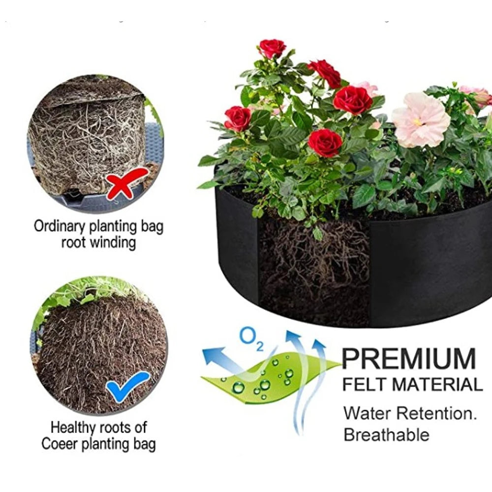 AIVY Growing Bags for Household Plants , Gardening Pots, Elevated Plant Beds, for Planting Flowers and Vegetables