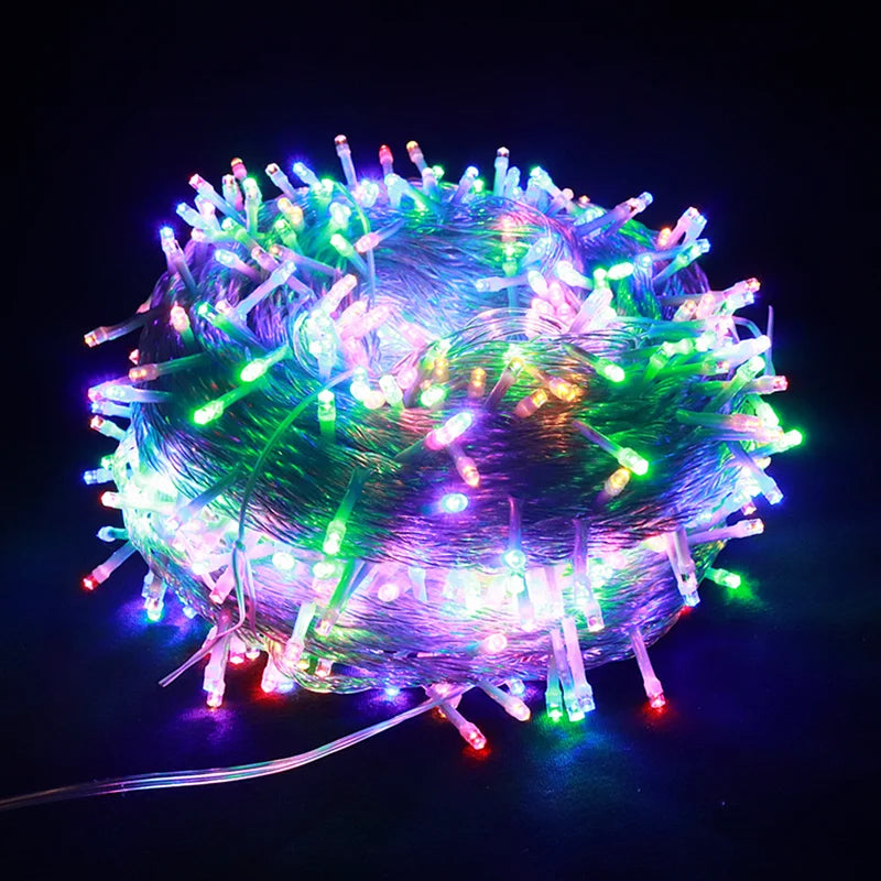 110 /220 V Outdoor LED String Lights Garland 10-100M Waterproof Fairy Light Christmas Wedding Party Holiday Gardening Decoration