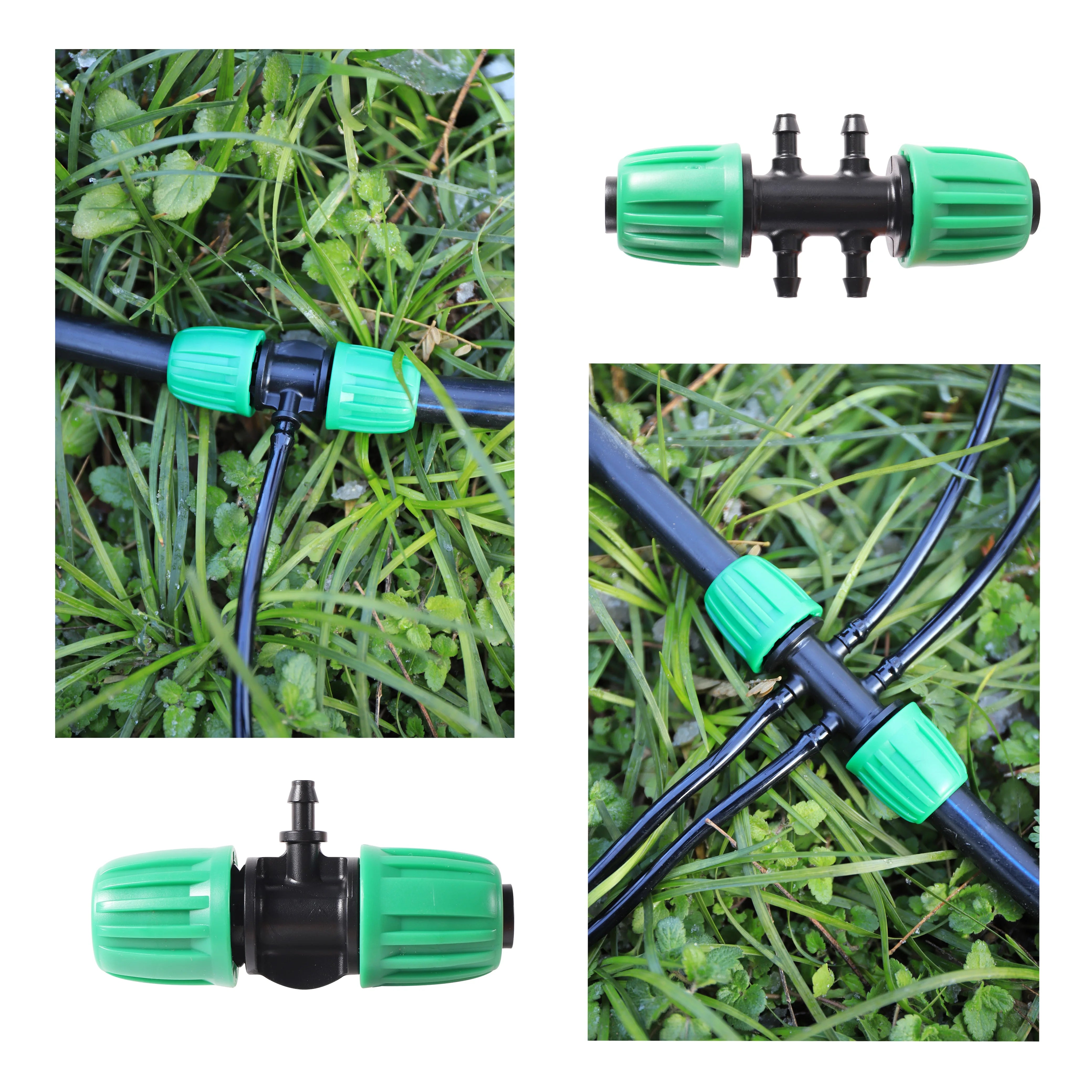 16mm PE Pipe Locked Connector Lock Nuts Garden Water Coupling 1/2'' Pipe 4/7mm Hose Fittings Garden Agriculture Irrigation Joint