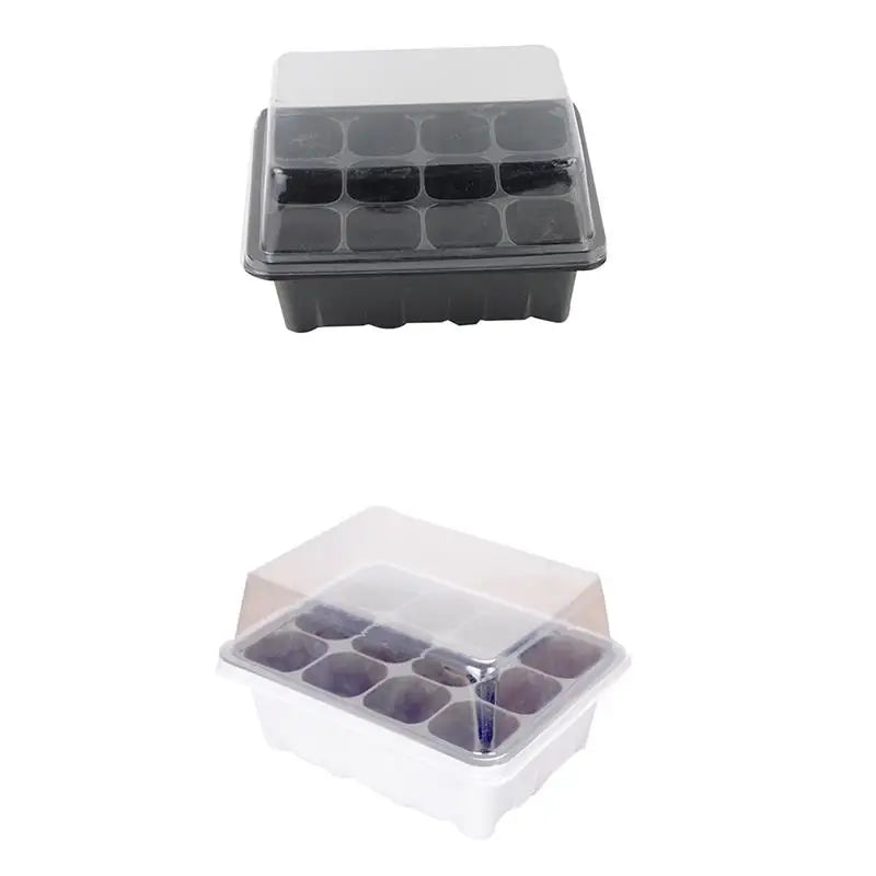 12 Cells Seedling Tray Seed Starter Box Plant Flower Grow Starting Germination Pot