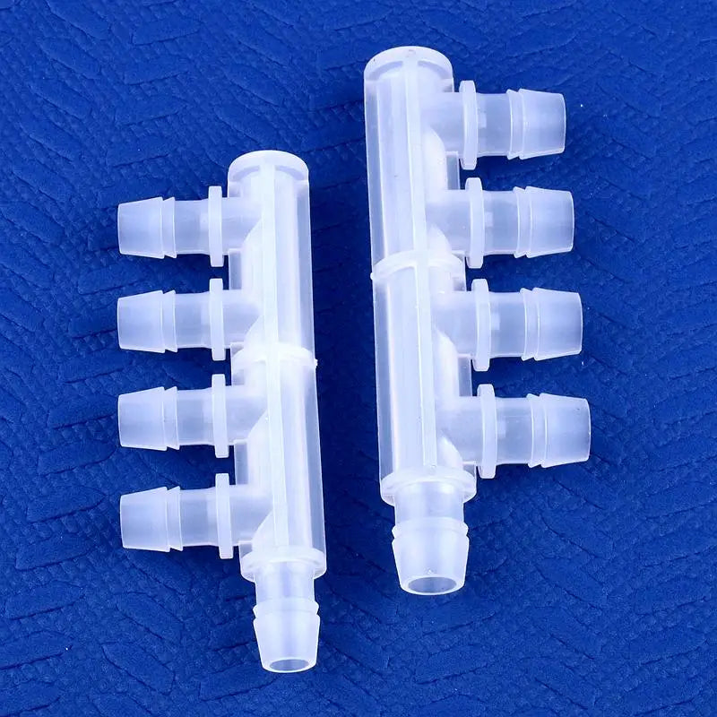 5~200Pcs 2.4~9.5mm PP Equal Dia 5-Ways Connector Aquarium Tank Air Pump Hose Joint Garden Irrigation System Pipe Pagoda Joints