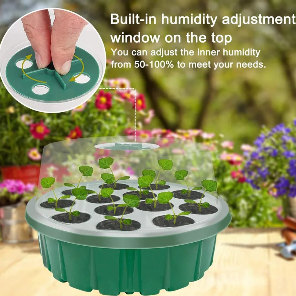 13 Hole Seedling Trays Seed Starter Starter Plant Flower Grow Box Propagation For Gardening Grow Starting Germination Box