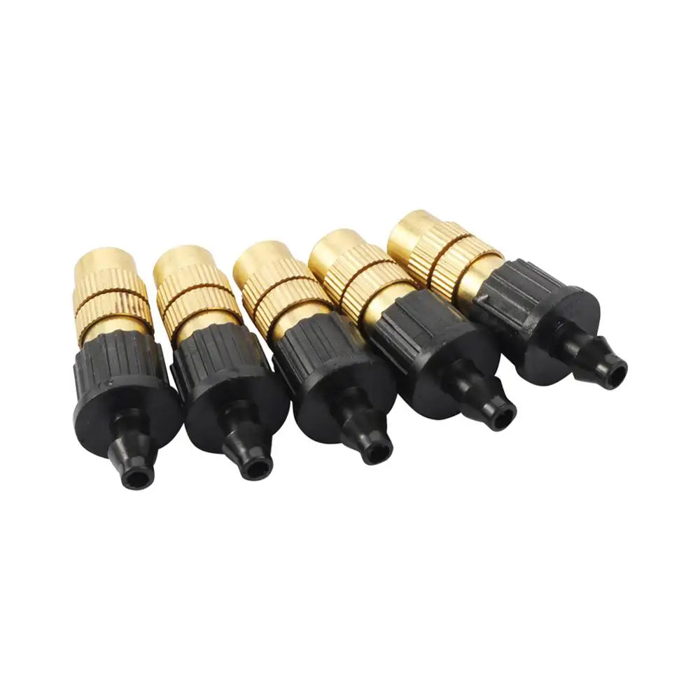 5 Pcs 4mm Adjustable Barbed Copper Sprayer Gardening Water Irrigation Misting Sprinkler Cooling Humidify Disinfection Sprayer