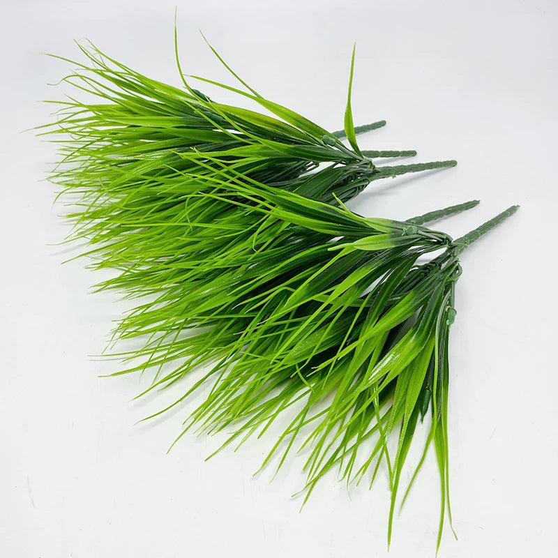 Artificial Plastic 7-branch Grass Plant Green Grass Imitation False Plant Home Decoration Gardening Grass Outdoor Decoration