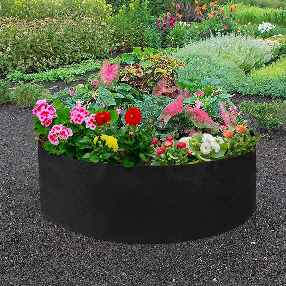 10/40/50/100 Gallons fabric garden raised bed round planting container grow bags fabric planter pot for plants nursery pot