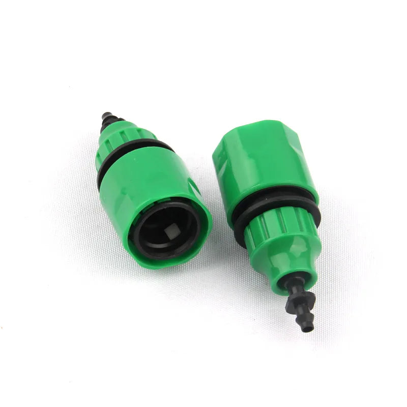 1-5sets Fast Coupling Adapter with 4/7mm Hose Connector Drip Tape for Garden Irrigation Plastic Quick Connector Kits