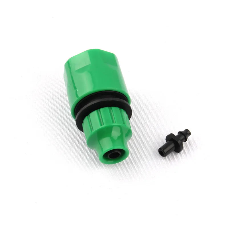 1-5sets Fast Coupling Adapter with 4/7mm Hose Connector Drip Tape for Garden Irrigation Plastic Quick Connector Kits