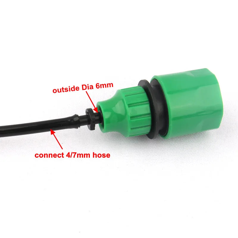 1-5sets Fast Coupling Adapter with 4/7mm Hose Connector Drip Tape for Garden Irrigation Plastic Quick Connector Kits