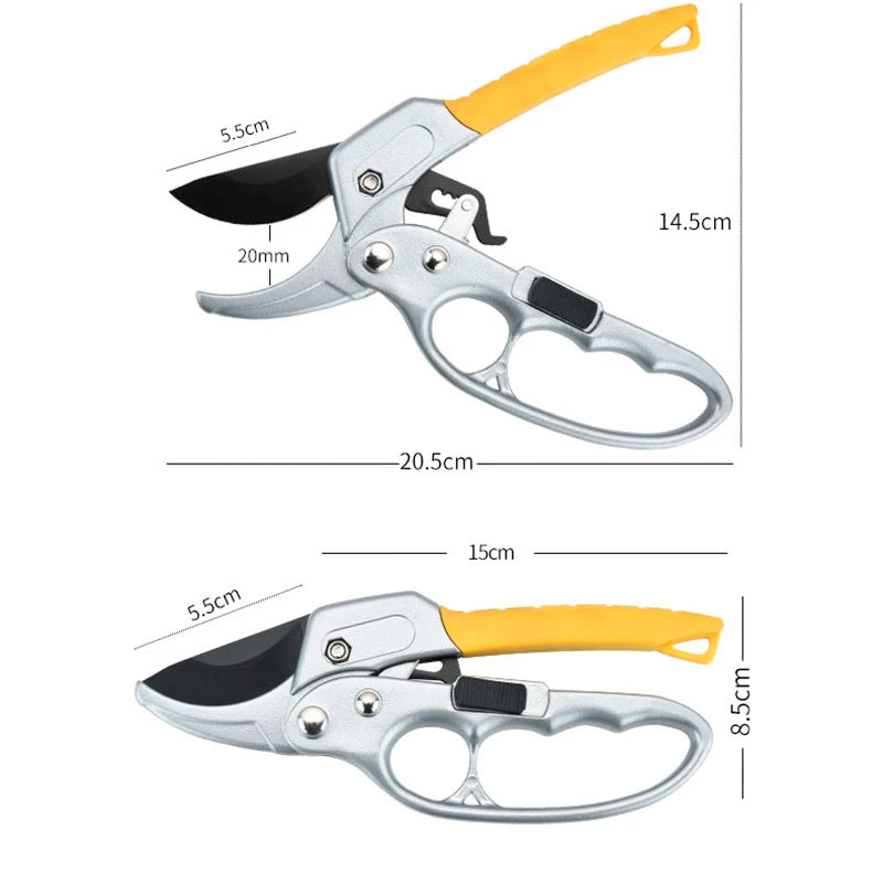 Garden Pruning Shear High Carbon Steel Pruning Shears Cutter Gardening Plant Scissor Branch Pruner Trimmer Tools New