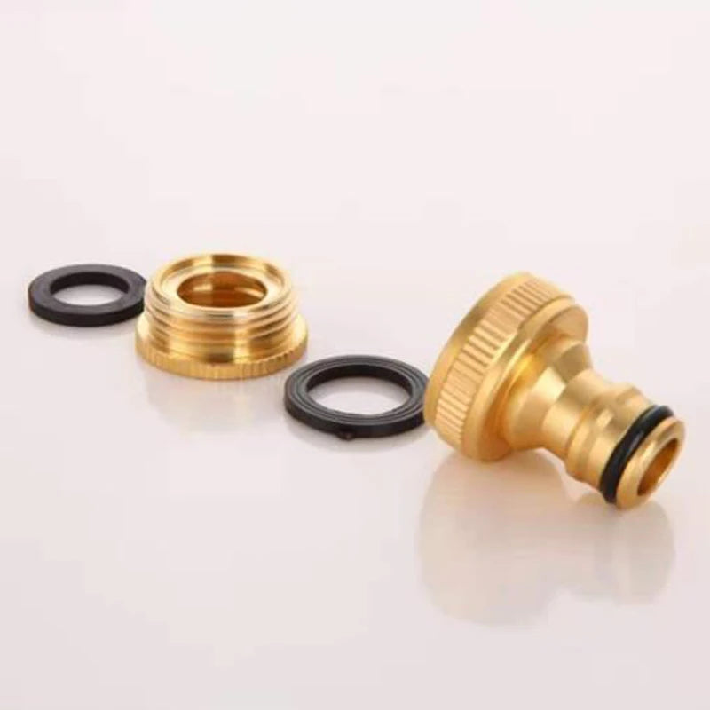 Brass Kitchen Hose Adapter Faucet Water Gun Quick Connector Mixer Hose Adapter Tube Joint Fitting Garden Watering Tools