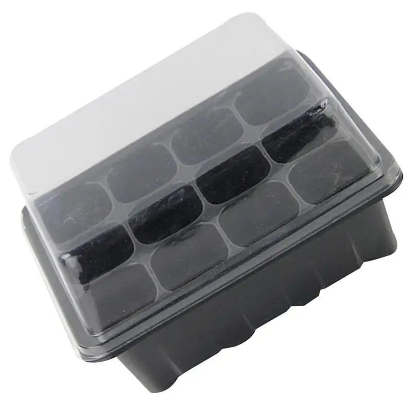 12 Cells Seedling Tray Seed Starter Box Plant Flower Grow Starting Germination Pot