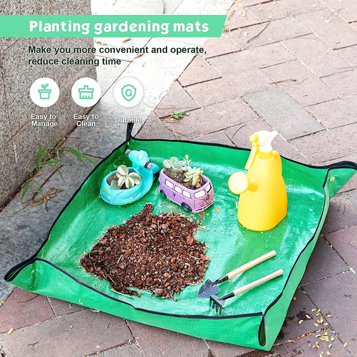 Flower Pot Transplanting Mat PE Gardening Planting Mats for Garden Plant Repotting Mat Waterproof Gardening Potting Pad 50-100CM