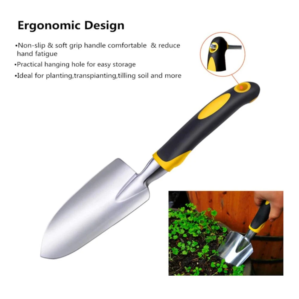 AIVY Garden Tool  Aluminum Gardening Hand Tools - Garden Trowel - Hand Shovel - Tilling Hand Rake