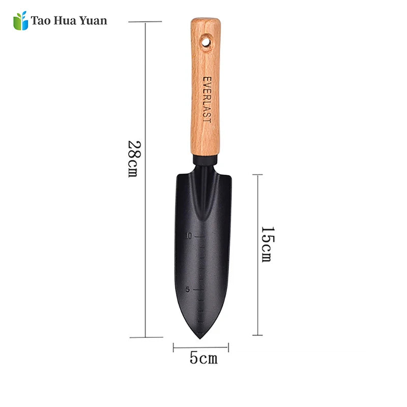 New Arrival Carbon Steel Garden Shovel Flower Planting Shovel Garden Wooden  Handle Gardening Hand Tools Tao Hua Yuan Tools