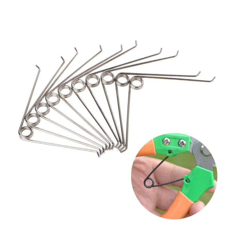 10Pcs V Shape Steel Compression Spring Gardening Scissors Accessories Tool