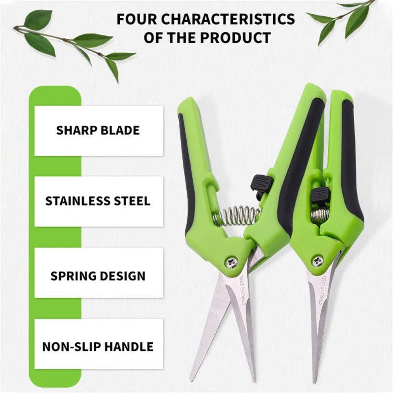 Garden Tools Secateurs Bonsai Shears Metal Gardening Scissor Pruning Tool Hand Cutter Grape Fruit Picking Weed Household Potted