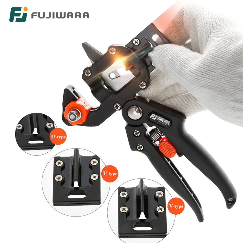 FUJIWARA Grafting Shears Scissor  Fruit Tree Vaccination Multi-function Bud Cutter 3 Styple Blade Gardening Tools