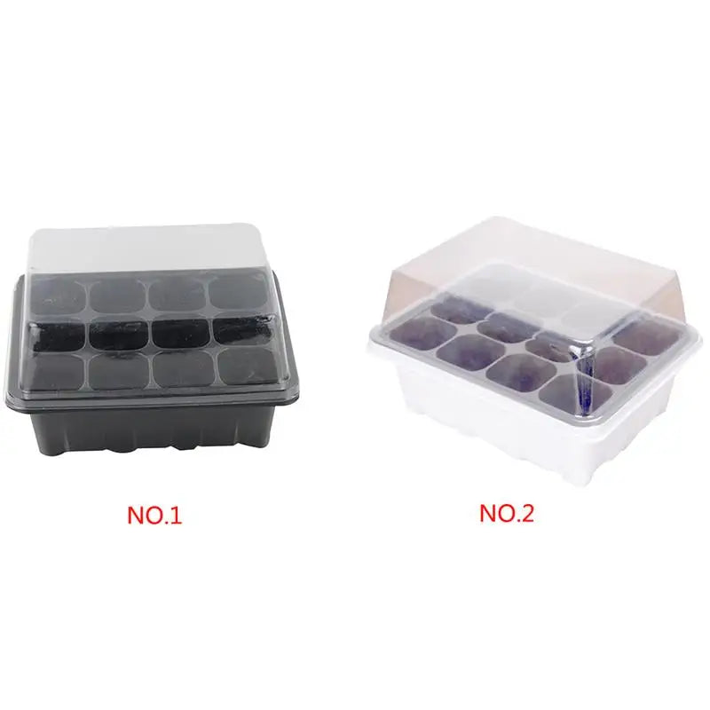 12 Cells Seedling Tray Seed Starter Box Plant Flower Grow Starting Germination Pot