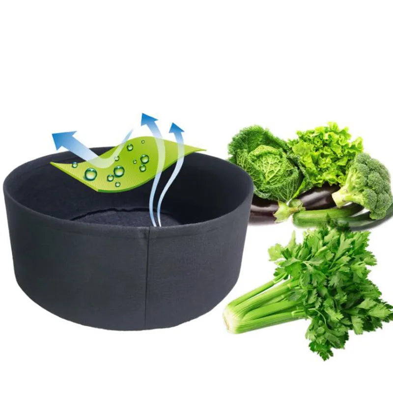 Fabric Raised Garden Bed Round Planting Container Grow Bags Breathable Planter Pot for Plants Nursery Pot DIY Garden Tools