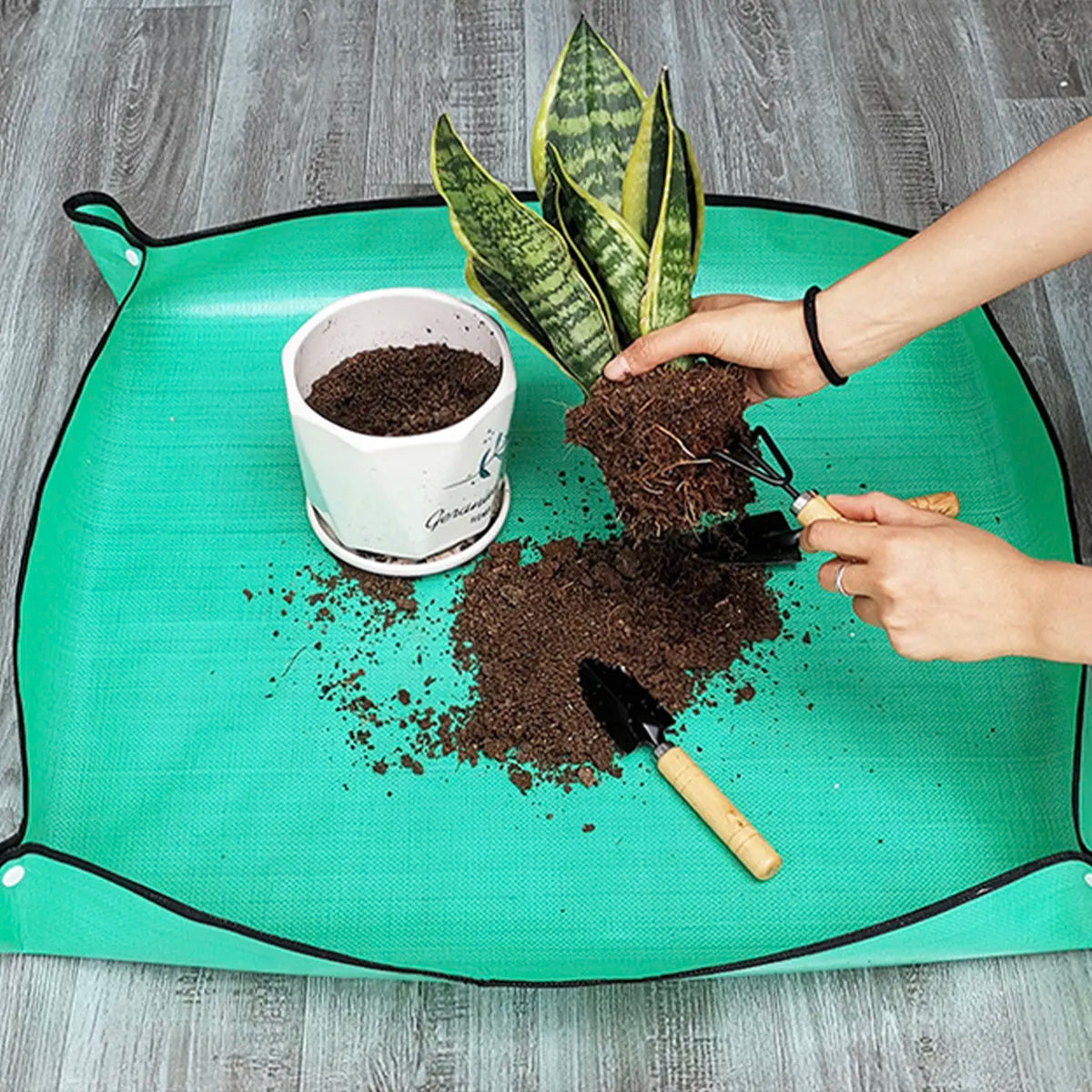 Plant Repotting Garden Mat Waterproof Transplanting Mats Indoor Succulent Potting Mat Portable Gardening Soil Mat