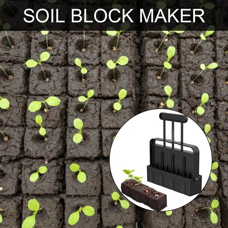 Handheld Seedling Soil Blocker Non Slip Soil Blocking Tool for Seed Starting Germination Garden Prep Seedling Production Base