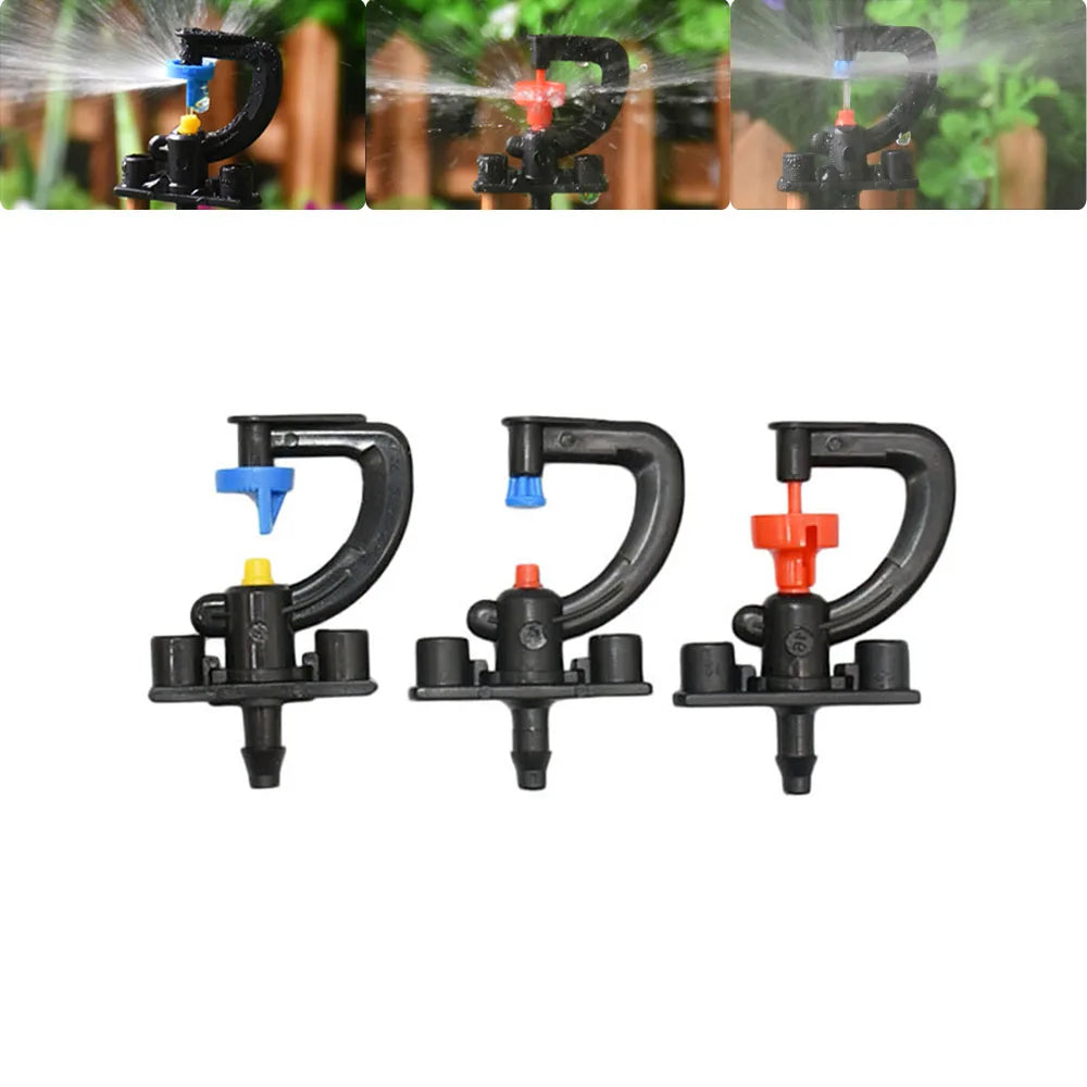 180 360 Degree Rotating Micro Sprinkler Refraction Nozzle G-Type Hanging Nozzle For  Garden Irrigation