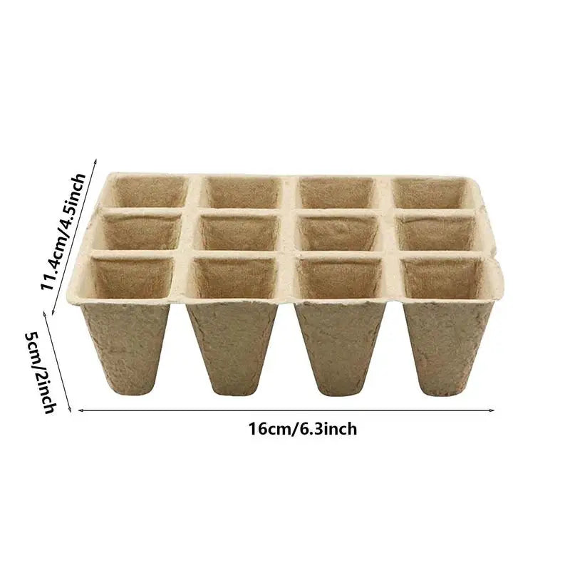 Seedling Starter Trays Garden Nursery Seed Starting Flowerpots Home Garden Organic Germination Seed Tray Transplant Nursery Pot