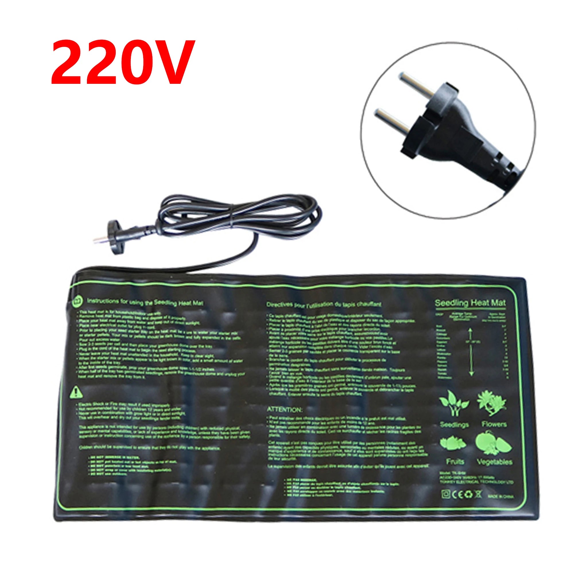 Seedling Heating Pad 110/120/220/230v Seed Growth Heating Pad Potted Bonsai Insulation Pad Breeding Clone Start Pad