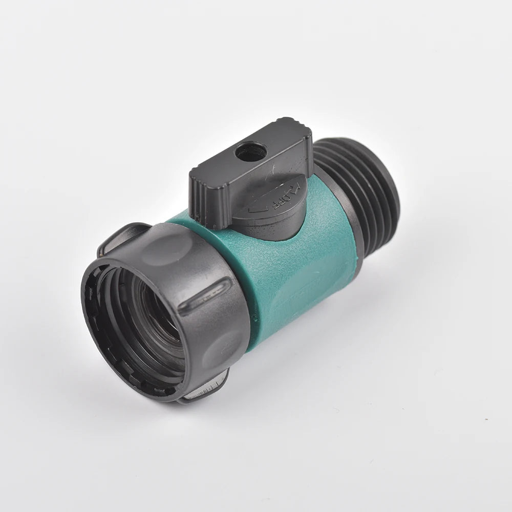 Plastic Valve with Quick Connector 3/4" Female Thread 3/4" Male Thread Agriculture Garden Watering Prolong Hose Adapter Switch