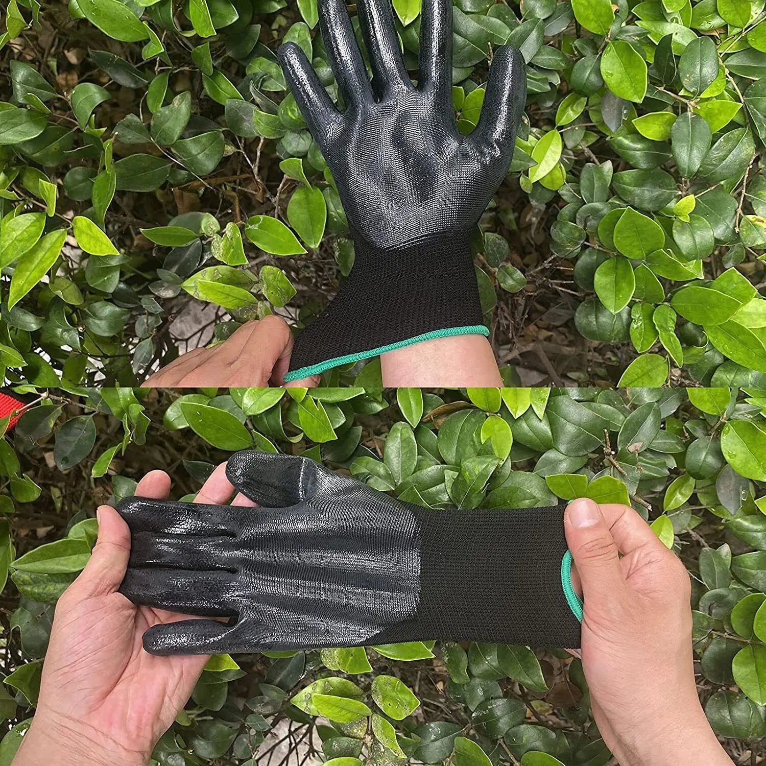 Nylon Safety Working Gloves Premium Nitrile Coated Builders Excellent Grip Gardening Grip Industrial Protective Work Gloves