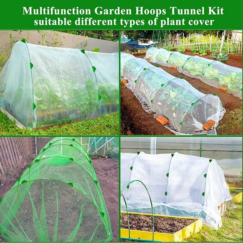 Garden Hoops For Raised Bed 6 Sets Of 8FT Long Greenhouse Hoops Grow Tunnel, Rust-Free Fiberglass Support Hoops Frame