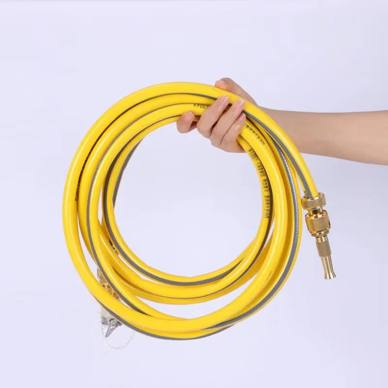 High Pressure PVC 1/2" Garden Hose Flexible Water Hose Car Wash Garden Irrigation Pipe With Hose Nozzle And Brass Connectors