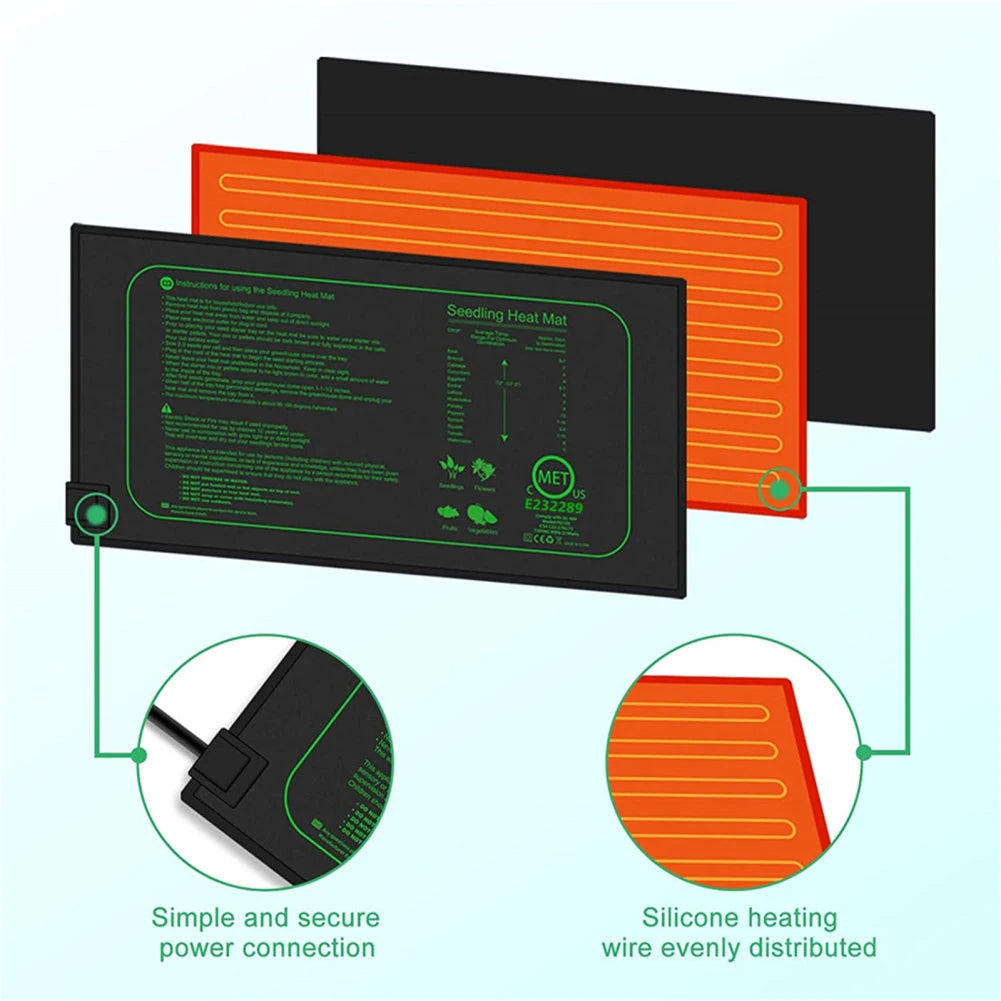 Seedling Heat Mats With Digital Thermostat Controller Plant Heating Mats For Seed Starting Brewing Breeding Greenhouses