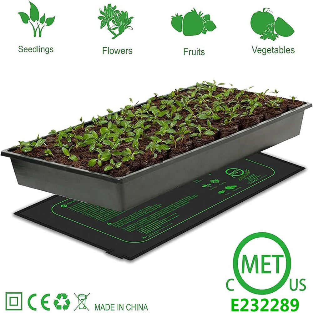 Seedling Heat Mats 10" x 20.75" Waterproof Plant Heating Mats For Seed Starting Germination Hydroponics Brewing