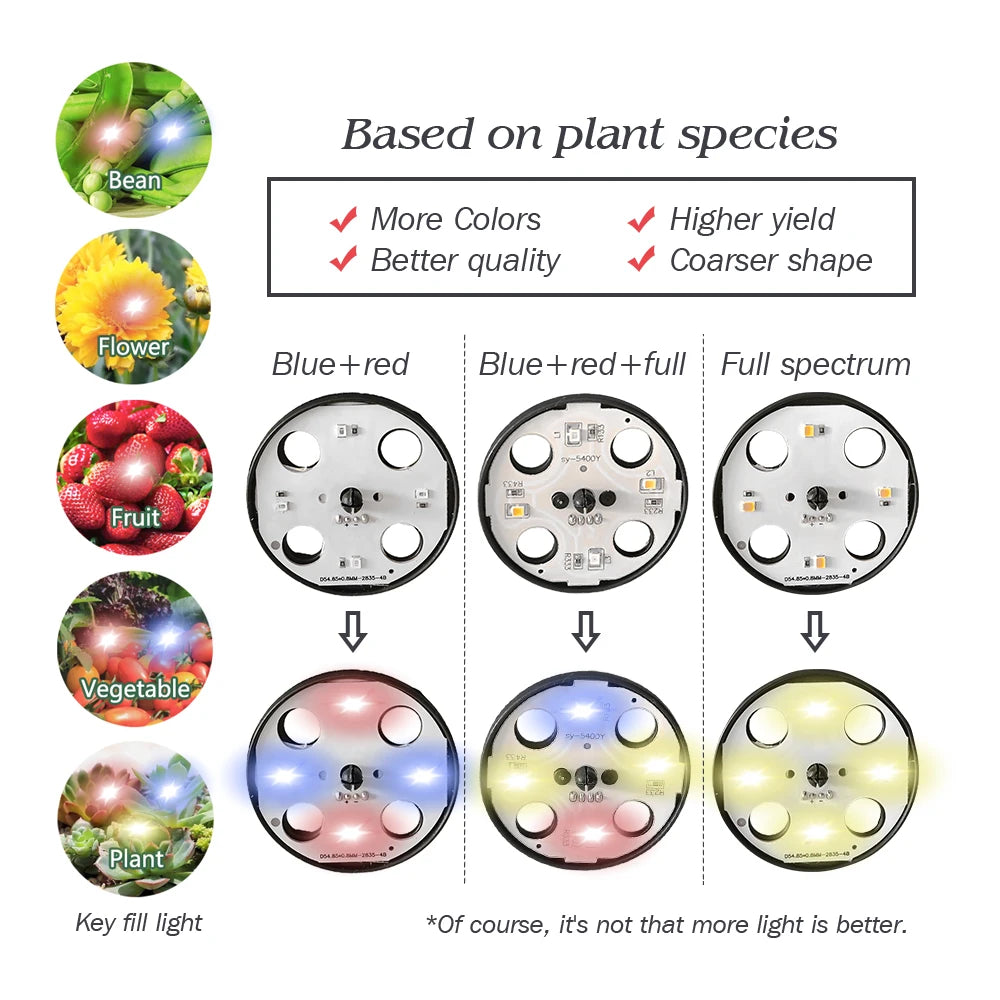 2-types Full Spectrum LED Grow Light Winter Seeds Starter Tray Kit Fittings for Greenhouse Indoor Garden Growth Pots Supplies