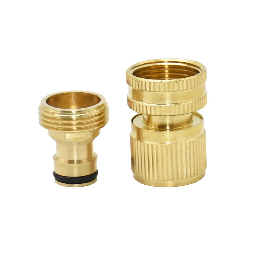 1/2 3/4 5/8 1"Brass Garden Hose Quick Connector Drip Irrigation System Copper Fittings For Outdoor Irrigation Car Wash