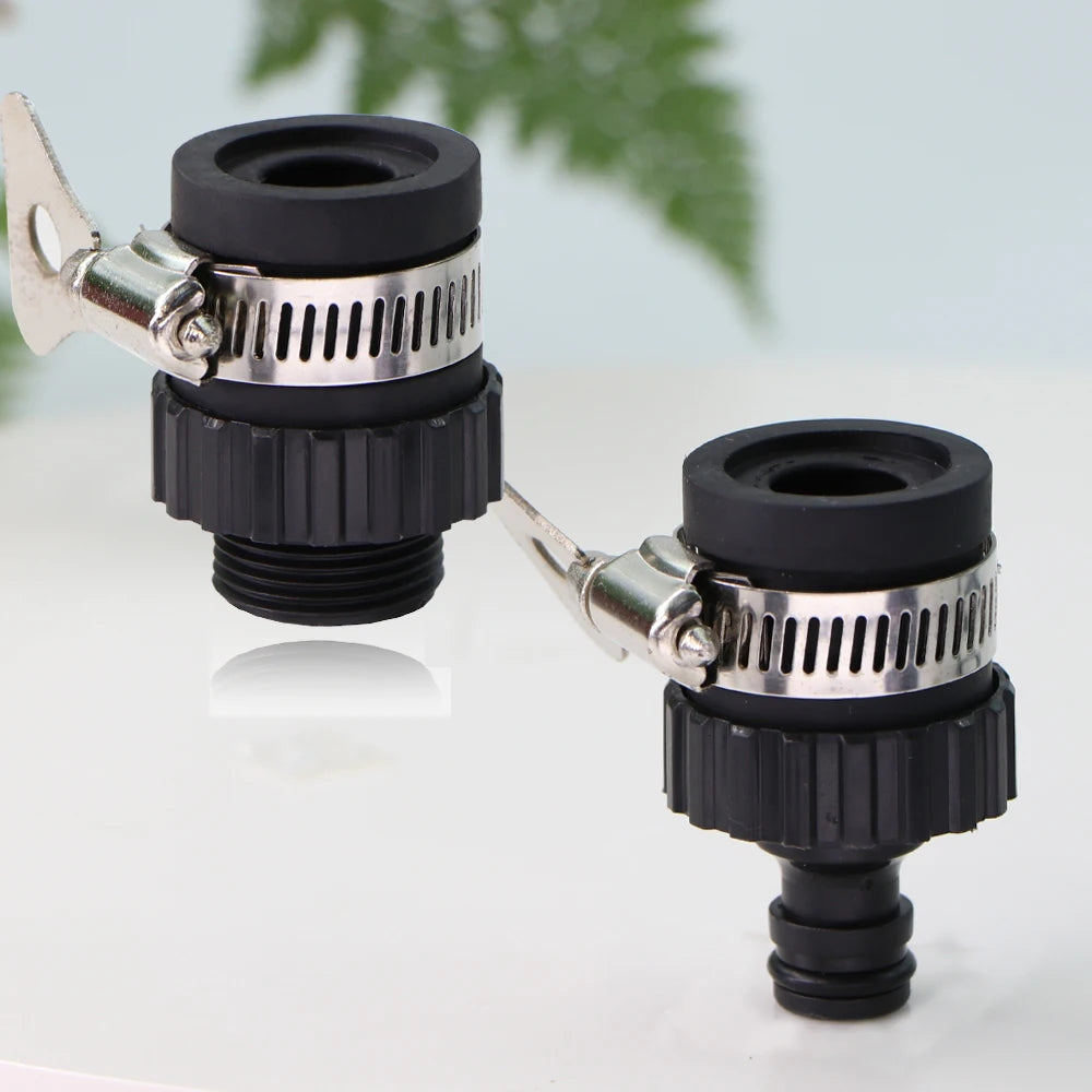 1/2'' 3/4'' 1'' Garden Water Connectors Tap Coupling Quick Adapter Hose Tubing Irrigation Joints Car Washing Fittings Faucet