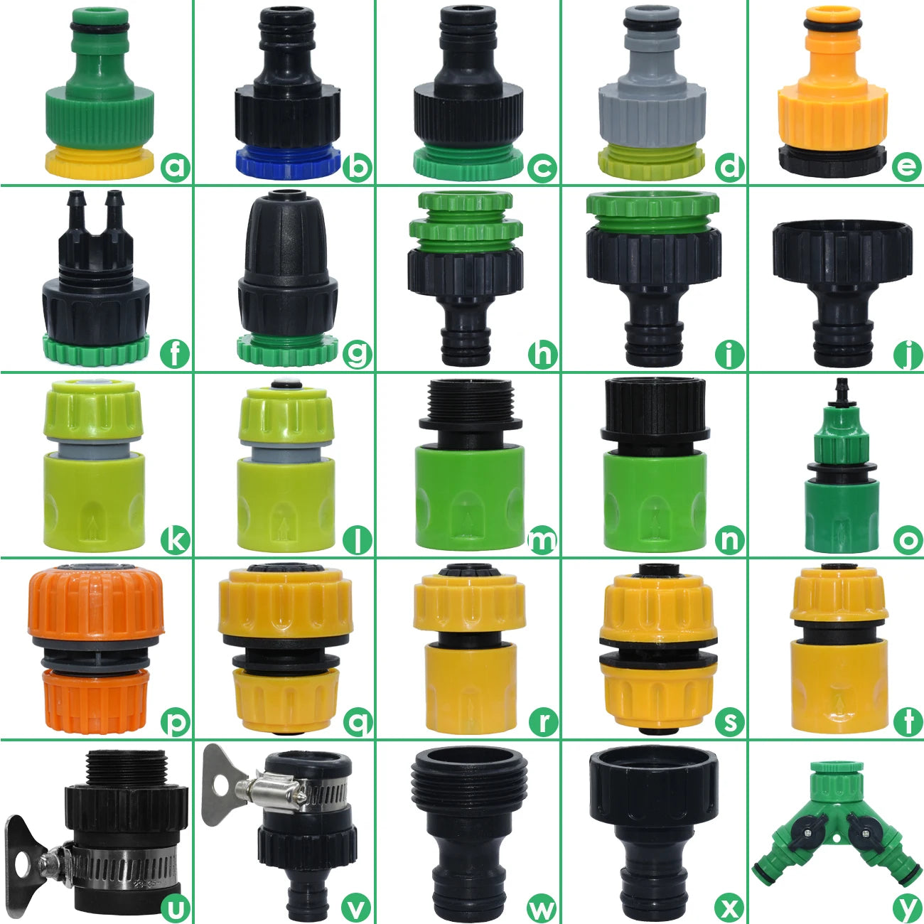 SPRYCLE Garden Quick Connector Tap 1/2" 3/4" Male Female Thread Nipple Joint 1/4" Hose Repair Irrigation Water Splitters Tools