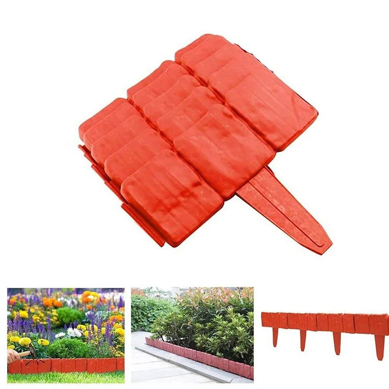 Garden Fence Cobblestone Border Plastic Lawn Edging Plant Border Decorations Flower Bed Border Outdoor Landscape