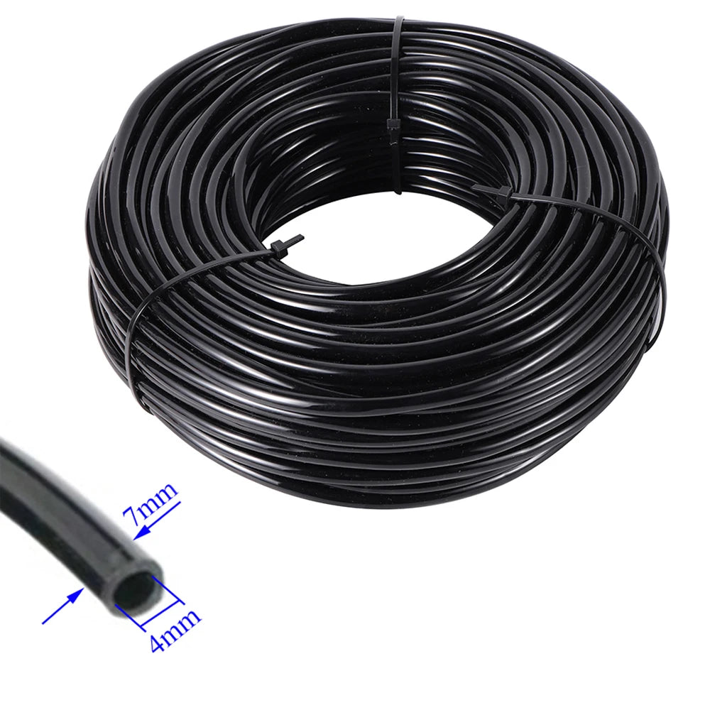 5M 4/7mm Water Hose Garden Micro Drip Irrigation 1/4" Soft Pipe Watering Sprinkling Tube Gardening Lawn Sprinkler Watering Tool