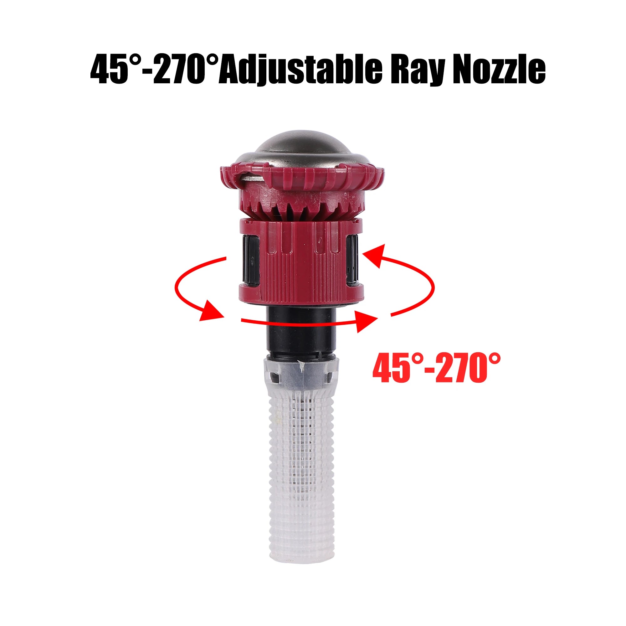 Adjustable 360° 45°~270° Buried Pop-Up Sprinkler 1/2" Internal Thread Garden Lawn Irrigation Scatter Sprinkler Rotary Sprinkler