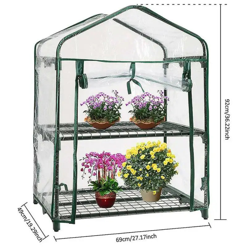 Small Greenhouse Outdoor Garden Protect Plant and Grow Green House 2/3/4/5 Tier PVC Cover Waterproof Supplies For The Home