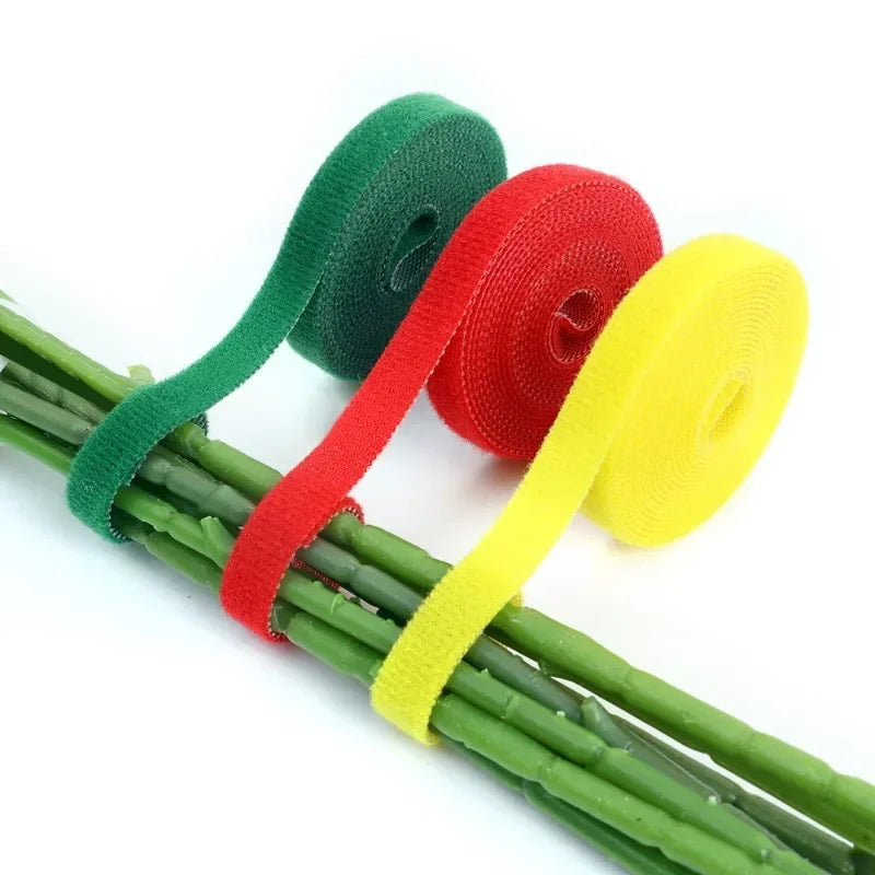 10/1Rolls Nylon Plant Ties Resealable Cable Tie Self Adhesive Plant Fastener Tape For Support Grape Vines Tomato Garden Supplies