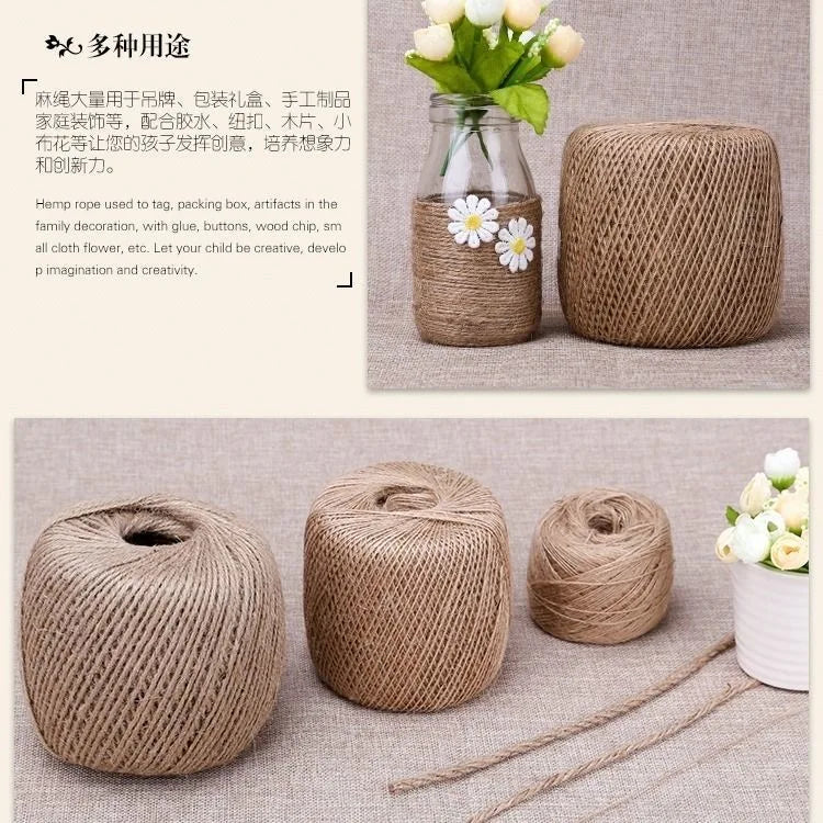 1mm-12mm Natural Jute Burlap Rope Cord String For Weddings Belt Strap Floristry Party Gardening Decoration DIY Gift Packing