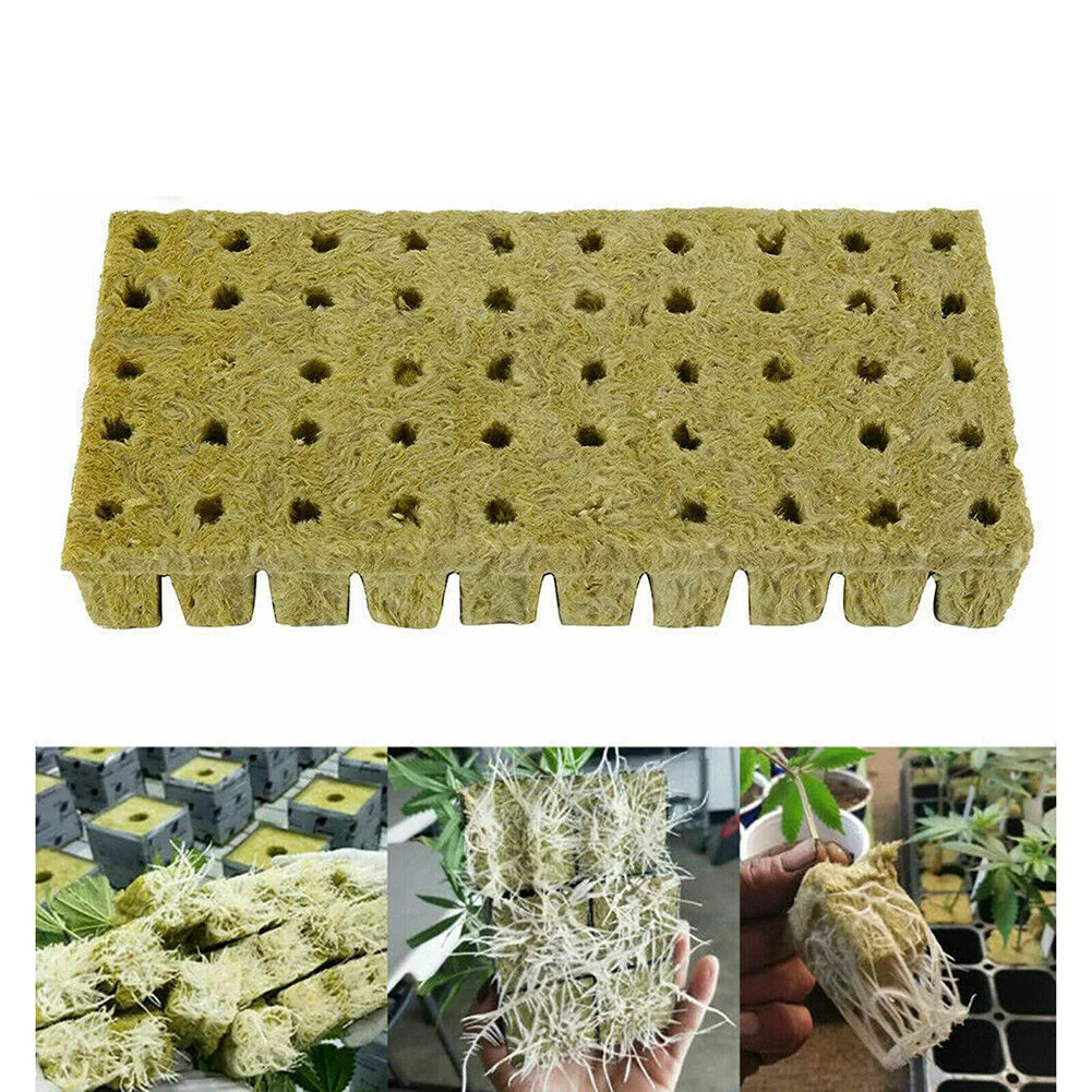 Starter Block Plugs Grow Tray Wool Cubes Hydroponic Soilless Starting Rock Kit Cultivation Planting Blocks Cube Plant Plante