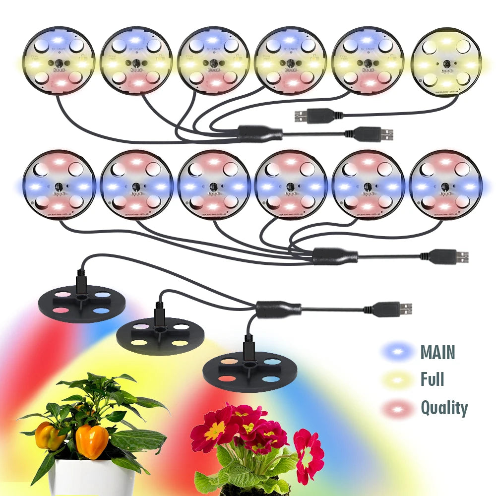 2-types Full Spectrum LED Grow Light Winter Seeds Starter Tray Kit Fittings for Greenhouse Indoor Garden Growth Pots Supplies